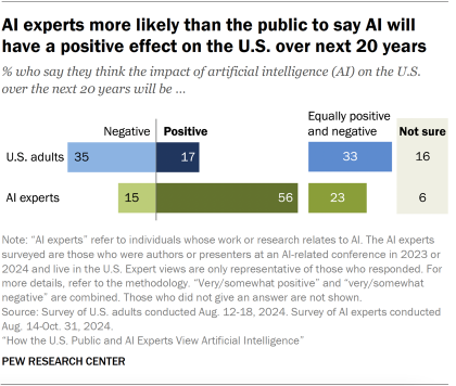 AI Experts and the Public Are Miles Apart on AI's Future—For Better or Worse